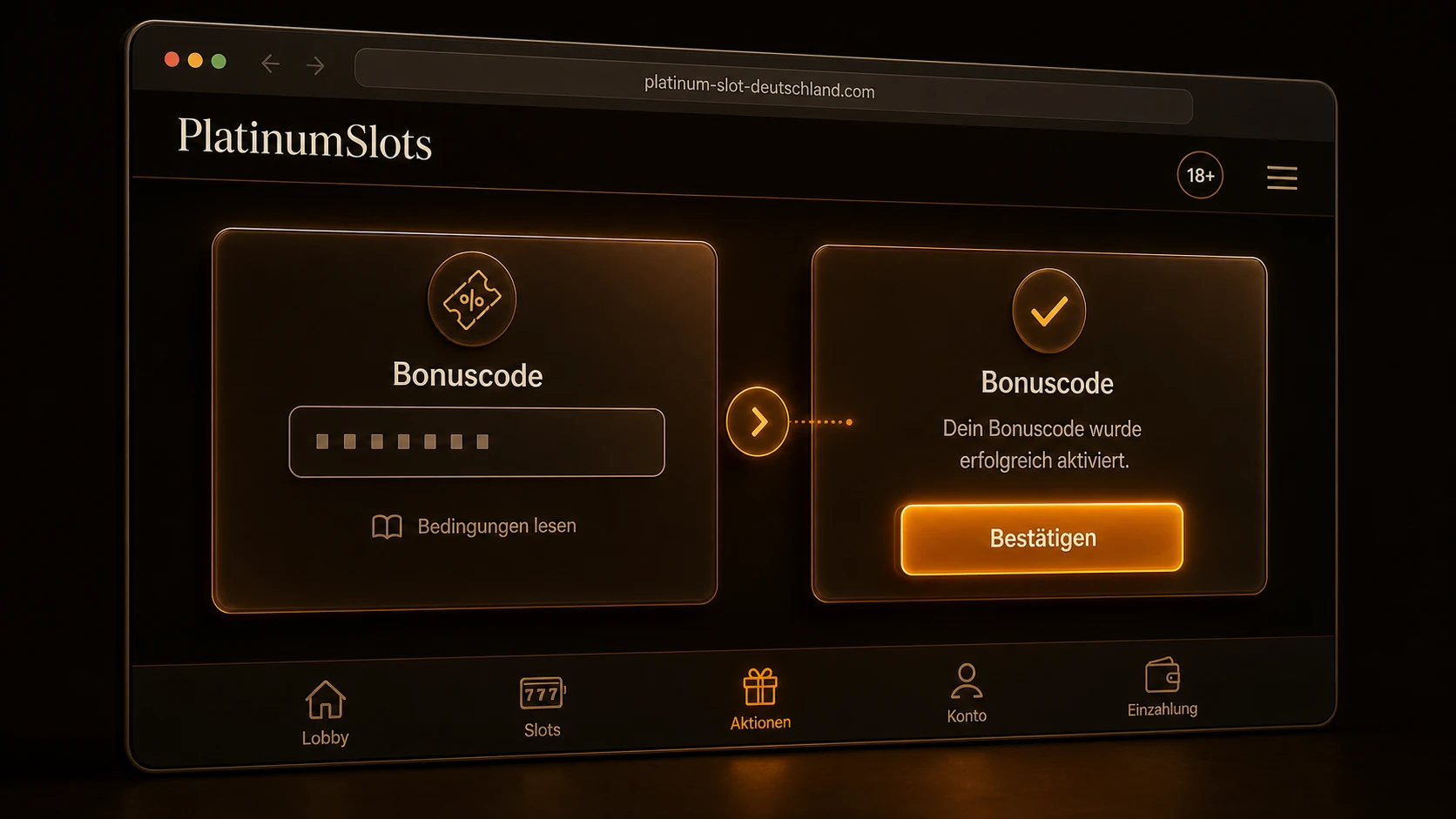 Bonuscode bei PlatinumSlots verwenden