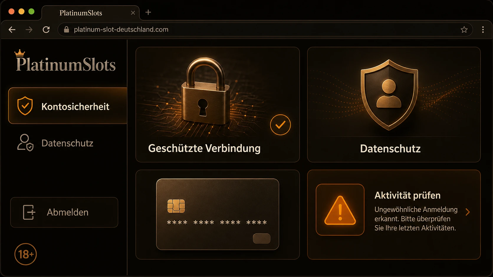 Kontosicherheit und Datenschutz